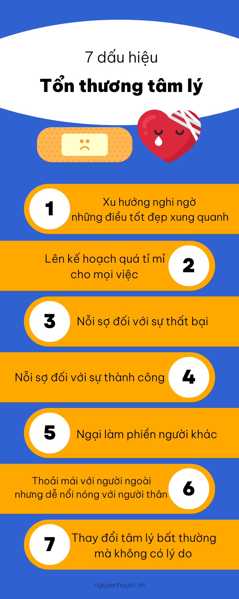 7 dấu hiệu Tổn thương tâm lý