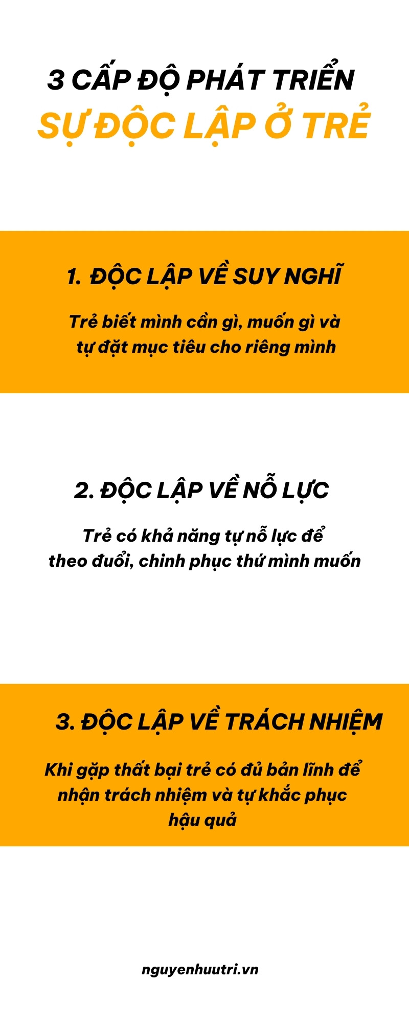 3 cấp độ phát triển tư duy độc lập ở trẻ