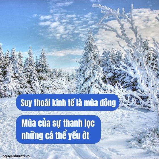 Suy thoái kinh tế là mùa đông, mùa để thanh lọc những cá thể yếu ớt