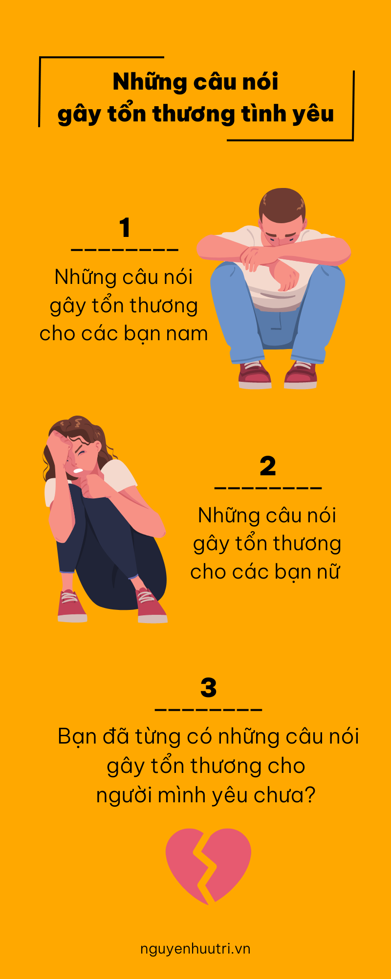 Những câu nói gây tổn thương tình yêu